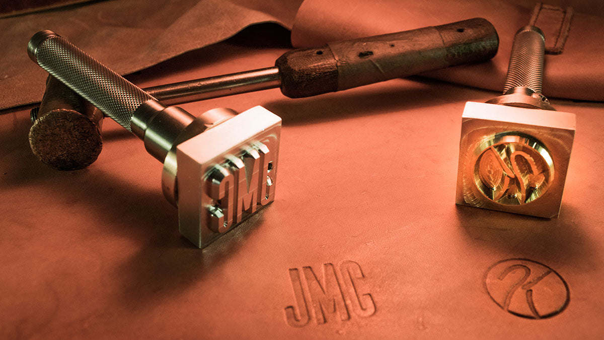 Live leather branding activation at an event